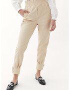 OXXO Pantaloni crop cu talie inalta si buzunare - Bej