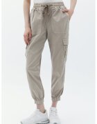 OXXO Pantaloni crop cu talie inalta si buzunare - Grej
