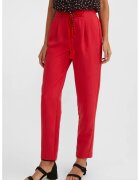 OXXO Pantaloni crop cu talie inalta si snur de ajustare - Coral