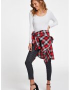 OXXO Pantaloni crop din amestec de lyocell peliculizati - Negru