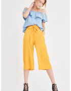 OXXO Pantaloni culotte cu snur - Galben sofran