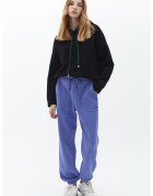 OXXO Pantaloni de trening din amestec de bumbac cu talie inalta - Albastru deschis