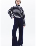 OXXO Pantaloni din tricot cu croiala ampla - Bleumarin