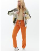 OXXO Pantaloni drepti crop cu snur de ajustare - Portocaliu pal