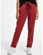 OXXO Pantaloni jogger din bumbac si lyocell - Rosu inchis