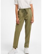 OXXO Pantaloni jogger din bumbac si lyocell - Verde sparanghel
