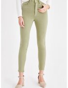 OXXO Pantaloni skinny din amestec de modal cu talie inalta - Verde fistic