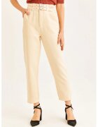 OXXO Pantaloni uni cu talie inalta - Bej deschis