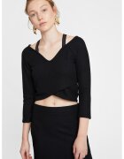 OXXO Pulover crop - Negru