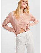 OXXO Pulover crop texturat - Roz pastel