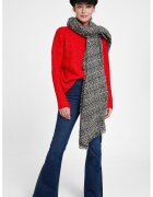 OXXO Pulover cu guler inalt si model uni - Rosu vermillion