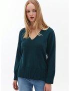 OXXO Pulover tricotat fin cu slituri lateral e - Verde englez