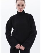 OXXO Pulover uni cu guler inalt - Negru