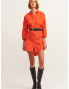 OXXO Rochie-camasa de bumbac cu terminatie asimetrica - Coral