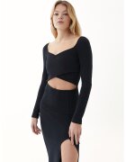 OXXO Rochie cambrata cu decupaj frontal Jackbelcut - Negru