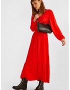 OXXO Rochie cu fenta cu nasturi - Rosu vermillion