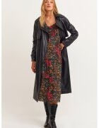 OXXO Rochie cu model floral si maneci bufante - Rosu/Negru/Galben pai