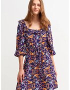 OXXO Rochie evazata cu model - Portocaliu/Ametist