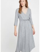 OXXO Rochie midi cu decolteu in V - Gri melange