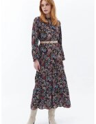 OXXO Rochie midi cu imprimeu floral - Rosu/Galben/Bleumarin