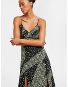 OXXO Rochie midi cu slituri frontale - Verde/Negru/Galben