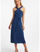 OXXO Rochie midi halter - Albastru inchis
