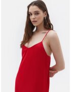 OXXO Rochie midi lejera cu decolteu in V - Rosu vermillion