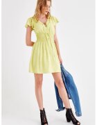 OXXO Rochie mini cu decupaje pe umeri - Galben pai
