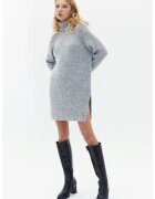 OXXO Rochie-pulover din amestec de lana cu guler inalt - Gri melange