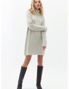 OXXO Rochie-pulover din amestec de lana cu guler inalt - Gri pal
