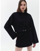 OXXO Rochie scurta cu maneci evazate si gluga - Negru