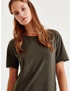 OXXO Rochie-tricou din bumbac - Kaki inchis