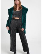 OXXO Top crop cu model in dungi - Negru/Alb optic