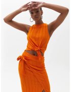 OXXO Top cu nod frontal - Portocaliu mandarina