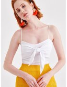 OXXO Top slim fit cu funda - Alb optic