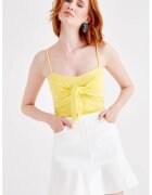 OXXO Top slim fit cu funda - Galben pal