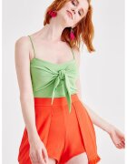 OXXO Top slim fit cu funda - Verde pal
