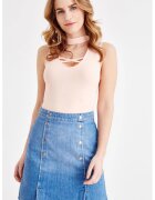 OXXO Top slim fit cu model uni - Roz pal