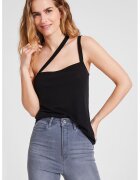 OXXO Top uni de lyocell - Negru