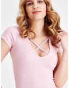 OXXO Tricou din amestec de bumbac - Roz pal