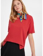 OXXO Tricou lejer cu terminatie asimetrica - Caramiziu