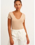 OXXO Tricou slim-fit din bumbac - Bej