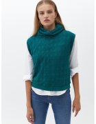 OXXO Vesta din tricot cu model uni - Verde persan