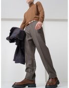 Pal Zileri Pantaloni eleganti din amestec de lana cu talie elastica pe partea din spate - Maro inchis
