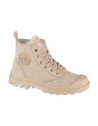 Palladium Ghete de piele cu captuseala de blana sintetica Pampa - Bej
