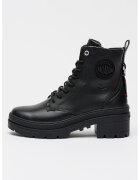 Palladium Ghete din piele cu toc masiv - Negru