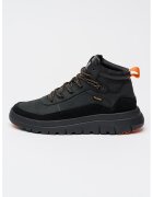 Palladium Ghete din piele nabuc cu garnituri din piele intoarsxa Pallaflex - Negru/Negru stins