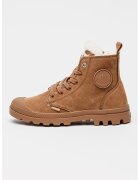 Palladium Ghete din piele nabuc Pampa Hi Zip WL - Maro cognac
