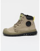 Palladium Ghete impermeabile din piele nabuc Pampa - Verde pal