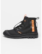 Palladium Ghete textile cu talpa plata - Negru